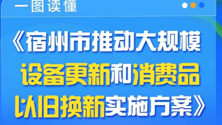 宿州市推動大規模設備更新和消費品以舊換新實施方案解讀
